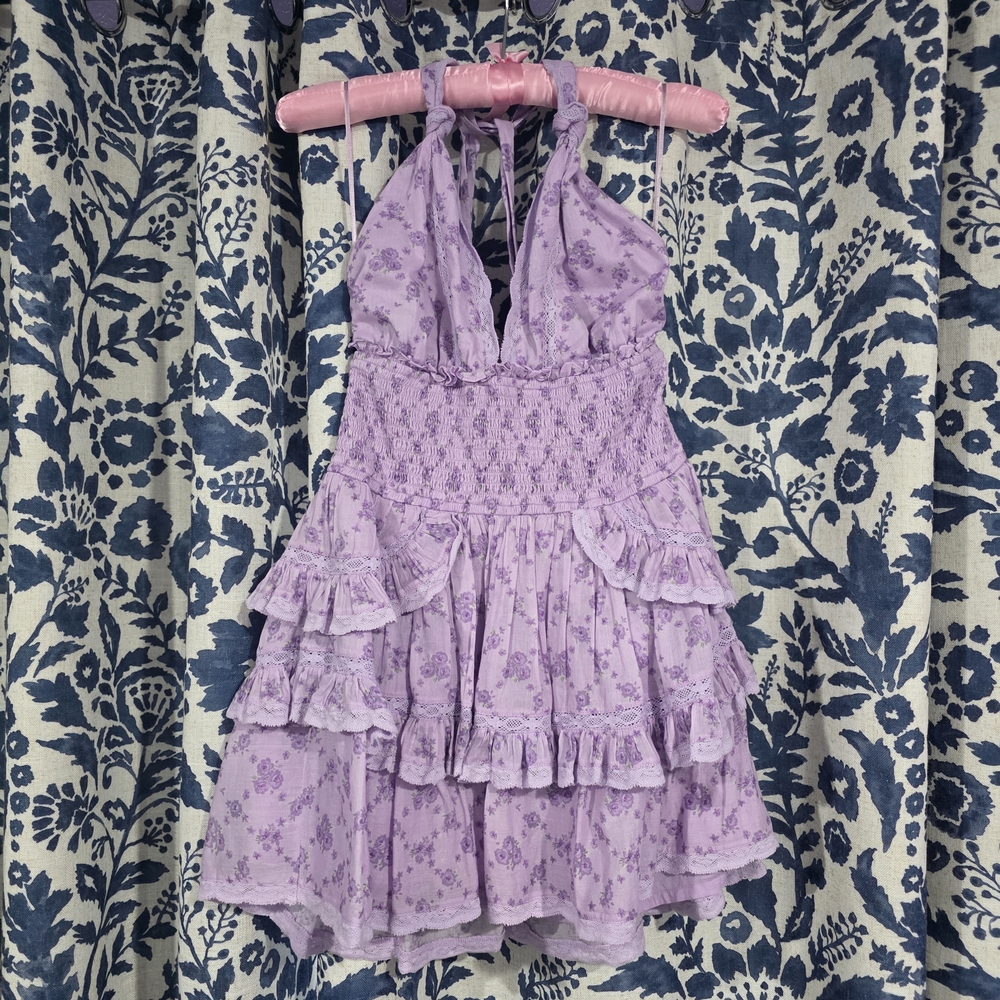 SOLD LoveShackFancy Lavender Mini Dress